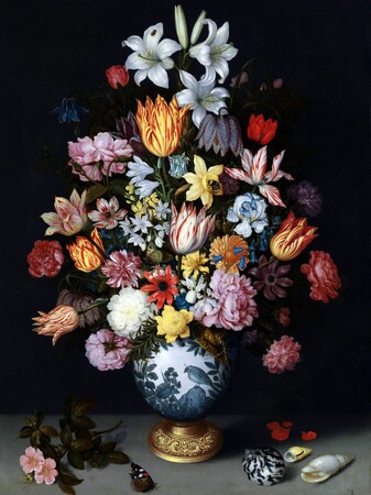 Full title: A Still Life of Flowers in a Wan-Li Vase Artist: Ambrosius Bosschaert the Elder Date made: 1609-10 Source: http://www.nationalgalleryimages.co.uk/ Contact: picture.library@nationalgallery.co.uk Copyright (C) The National Gallery, London